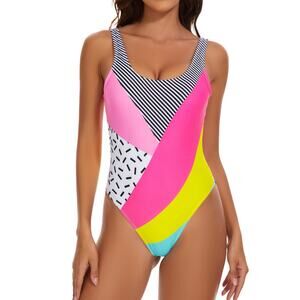 Colorful Women's One Piece Swimsuit